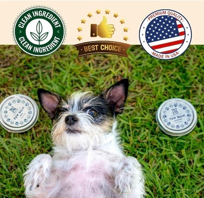 Naturallow Tallow Unscented Paw Balm 2oz Tin - 100% Organic All Natural and Lick-Safe - Protects from Cracks & Wounds Food Grade Ingredients