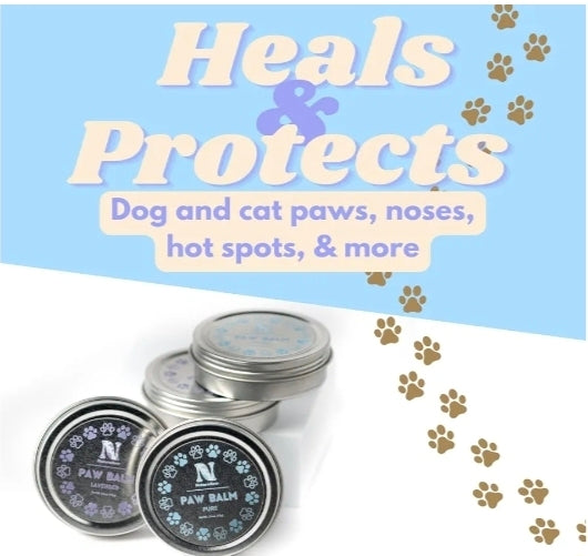 Naturallow Tallow Unscented Paw Balm 2oz Tin - 100% Organic All Natural and Lick-Safe - Protects from Cracks & Wounds Food Grade Ingredients
